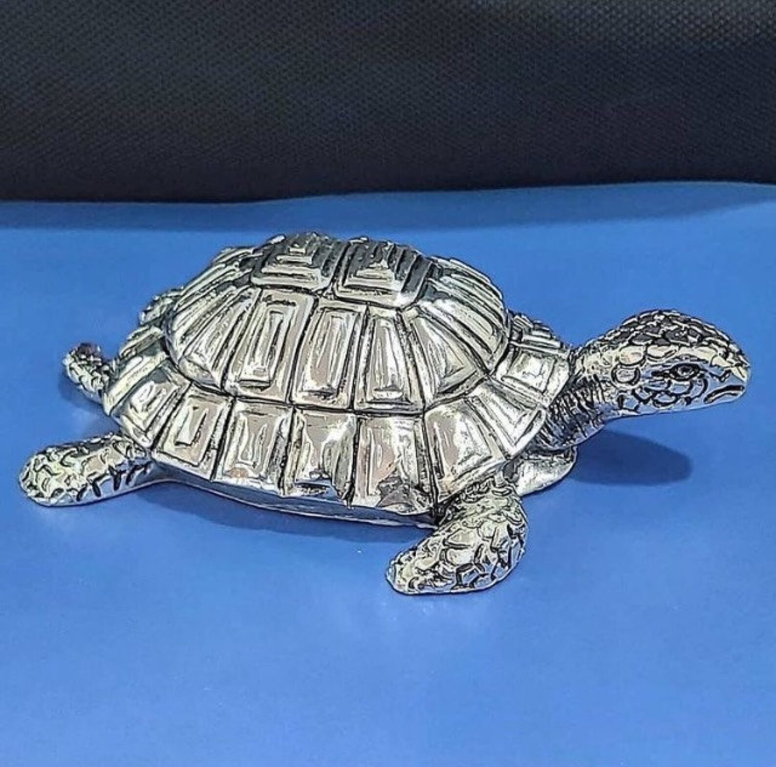 925 Sterling Silver Turtle Figurine Solid Silver Animal Etsy