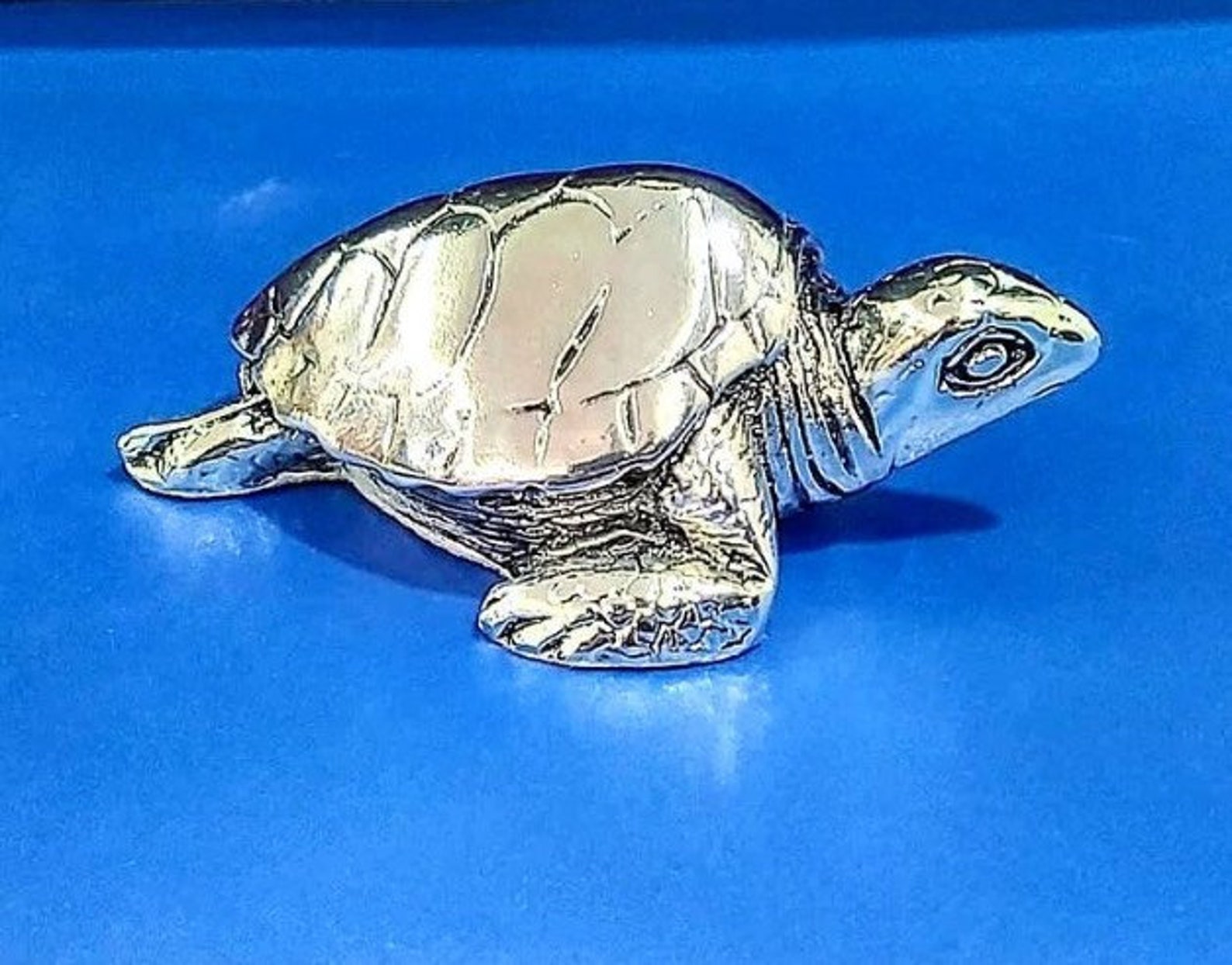 925 Sterling Silver sea turtle Figurine solid silver animal Etsy