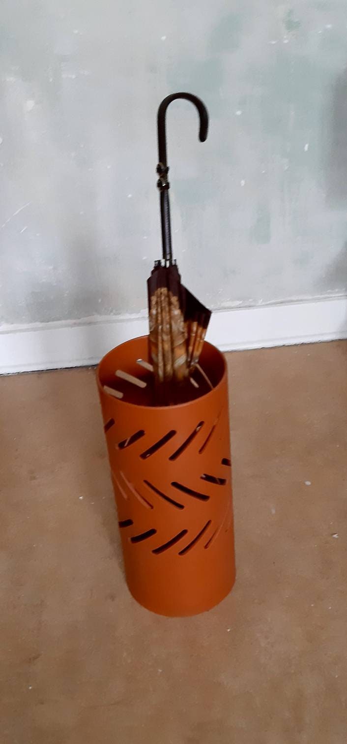 傘立て　ゴミ箱　ポストモダン　スペースエイジ　ミッドセンチュリー　レトロ ヴィンテージ ミッドセンチュリーモダン 傘立て / ゴミ箱 / オレンジ