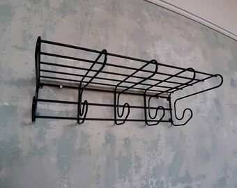 Porte-manteau métallique vintage IKEA FRÄN - étagère murale industrielle