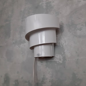 Vintage Plug In Sconce light / White Metal/ Modern Wall Lamp / WOFI leuchten Germany