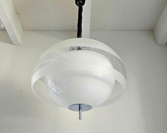 ミッドセンチュリーオレンジ「バグアイ」ペンダントランプ：宇宙時代の