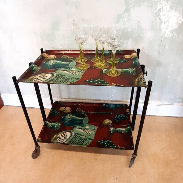 Vintage Bar Cart Etsy