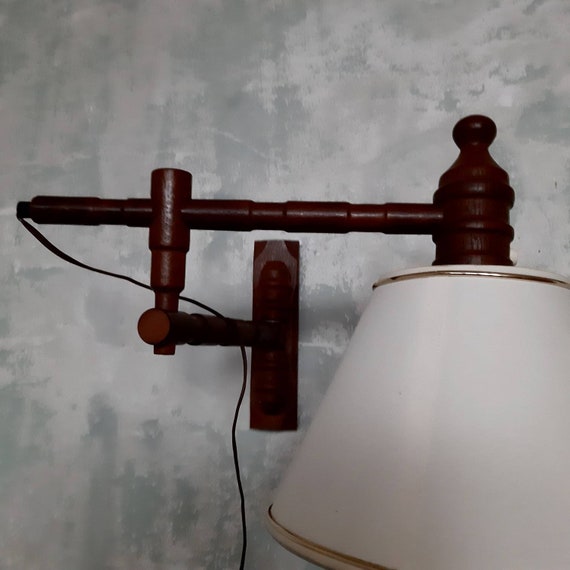 kapsel kalender Malaise Vintage Wall Lamp Wood Harmonica Lamp 1960s Flexible Wall - Etsy