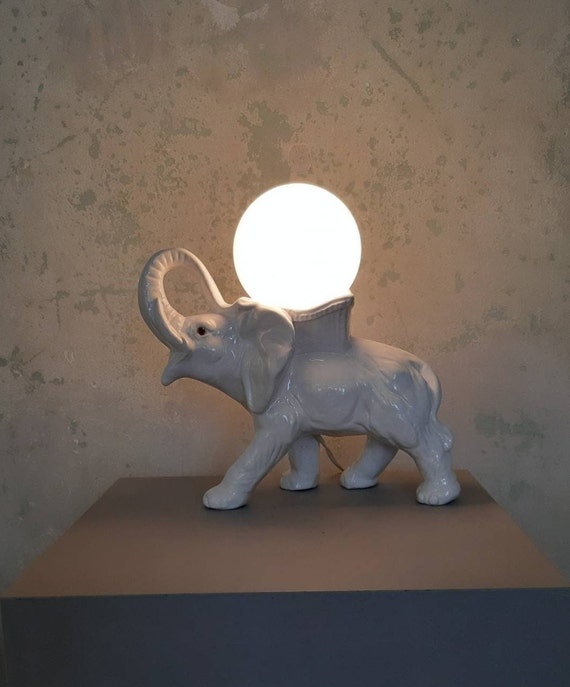 Ceramic sale elephant lamp
