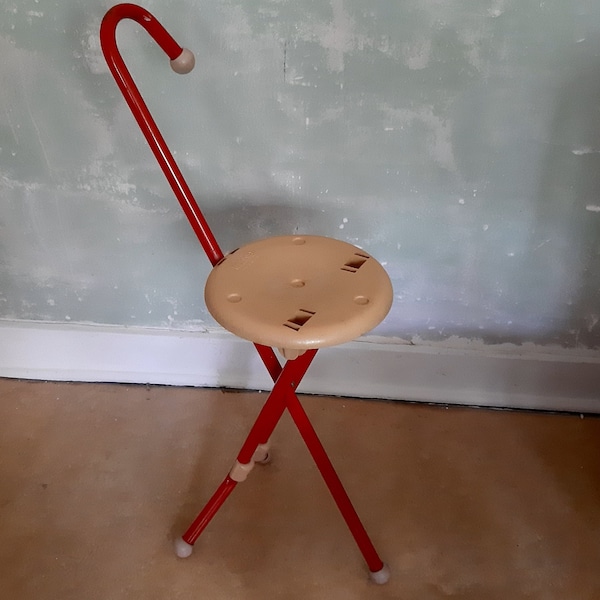 Vintage Design stool – walking stick ”Ulisse” design Ivan Loss for Sandrigarden