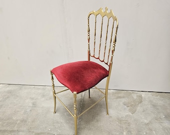 Vintage Messing Hollywood Regency Chiavari Stuhl - Gaetano Descalzi Design