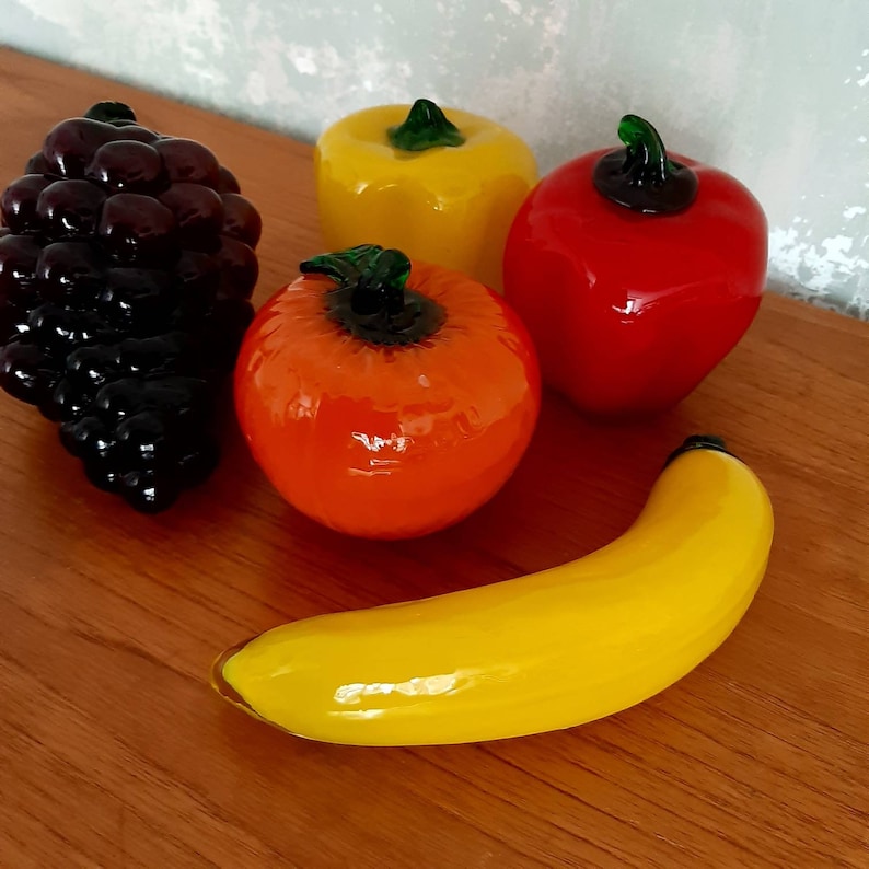 Vintage Murano Glass Fruit Etsy
