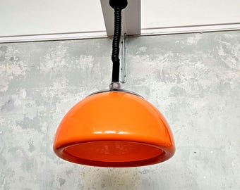 Vintage 70s Orange Pendant Light - Space Age Retro Lighting by Cosack Leuchten