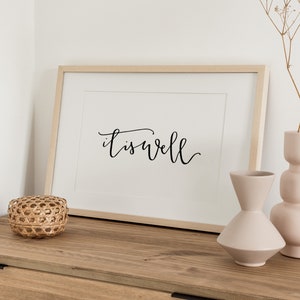 It is Well | Printable Wall Art | Digital Download | Christian Wall Art