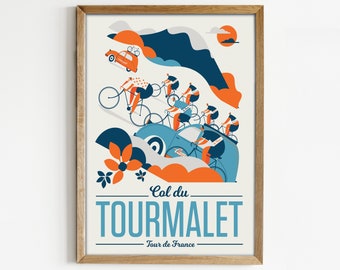 Cycling Print, Tour de France, Col du Tourmalet