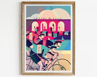 Cycling Print, The Race Cycling Poster