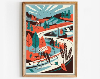Stampa ciclistica, manifesto ciclistico Country Lanes