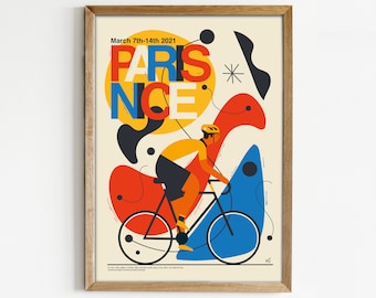 Paris-Nice Cycling Art Print