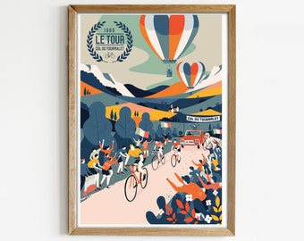 Cycling Print, Col du Tourmalet, Tour de FranceCycling Poster