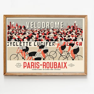 Cycling Print, Paris-Roubaix Cycling poster