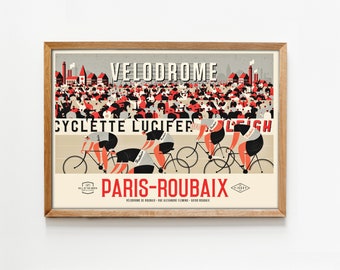 Cycling Print, Paris-Roubaix Cycling poster