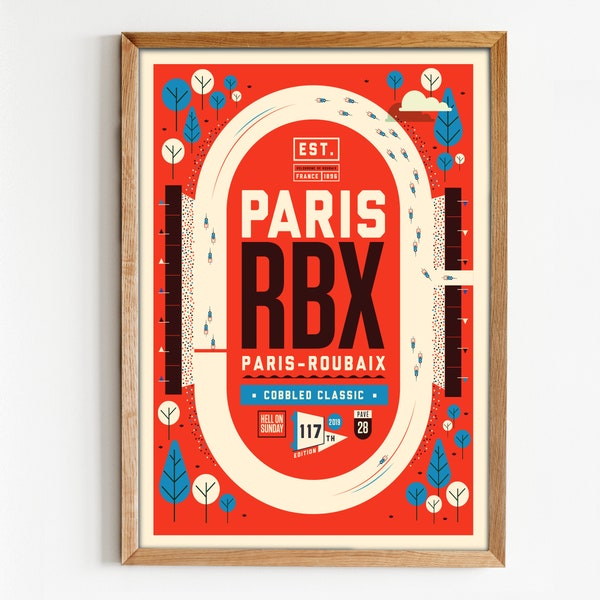 Cycling Print, Paris-Roubaix, Velodrome Poster