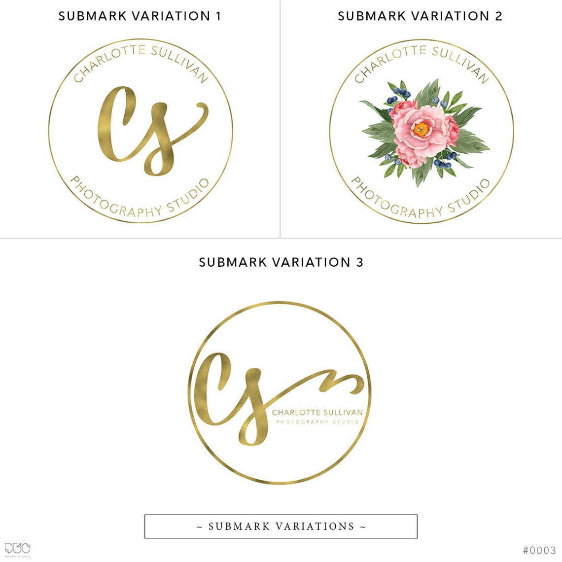 Premade Branding Kit Charlotte Logo Design Etsy