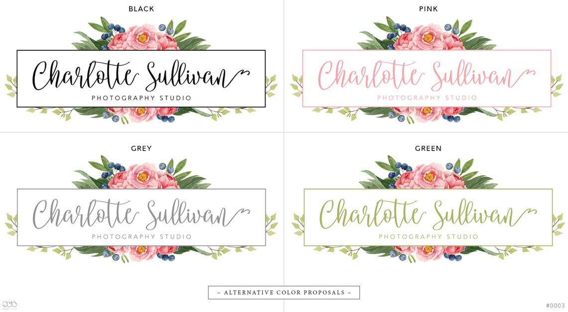 Premade Branding Kit Charlotte Logo Design Etsy