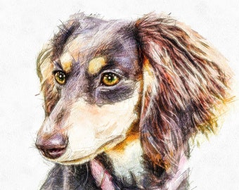 Custom Pet Photo to Painting. Personalized Dog Portrait. Christmas Xmas Gift for Pet Lovers. Commission Portrait. Pet Loss Memorial Art Idea