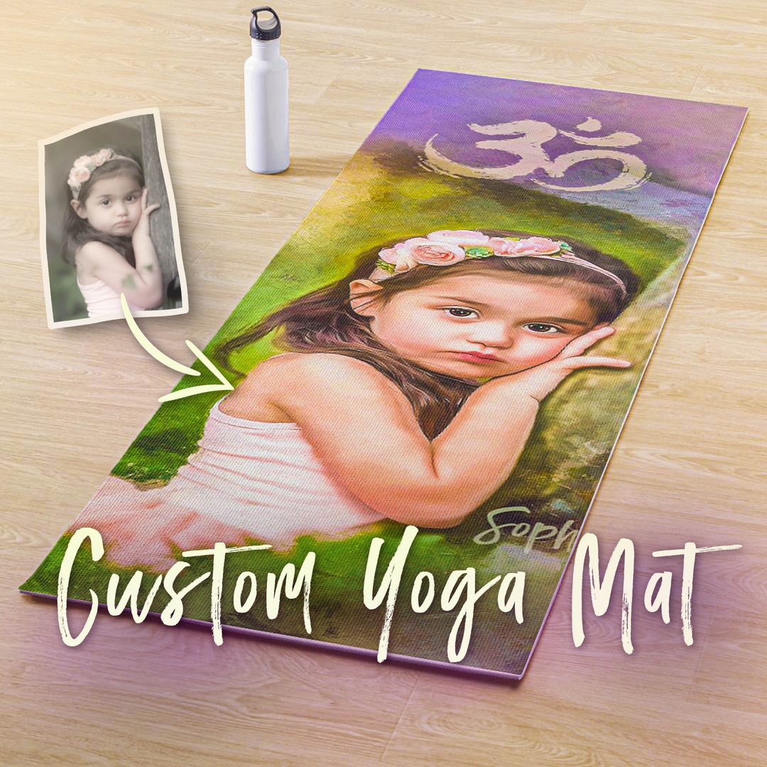 Custom Printed Yoga Mat From Your Photo, Create Your Own Design