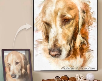 Pet Painting, Pet Portrait, Custom Pet Portrait, Custom Dog Portrait, Custom Watercolor Portrait, Christmas Dog Watercolor Painting Gift Art