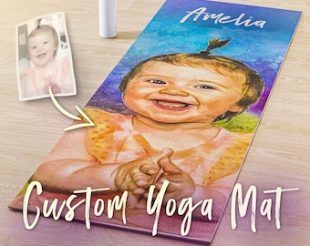 Custom Design Foam Yoga Mat, 100% Foam - Eco Friendly Professional Yoga and Exercise Mat, Create your Own Fully Personalized Christmas Mat