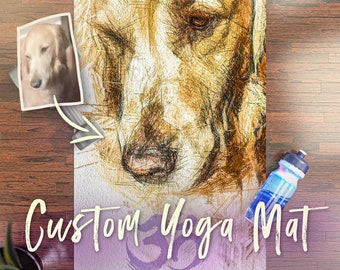 Custom Design Rubber Yoga Mat, Natural Rubber - Professional Gym and Fitness Christmas Mat, Fully Personalized Pilates Mat, Xmas Mandala Rug