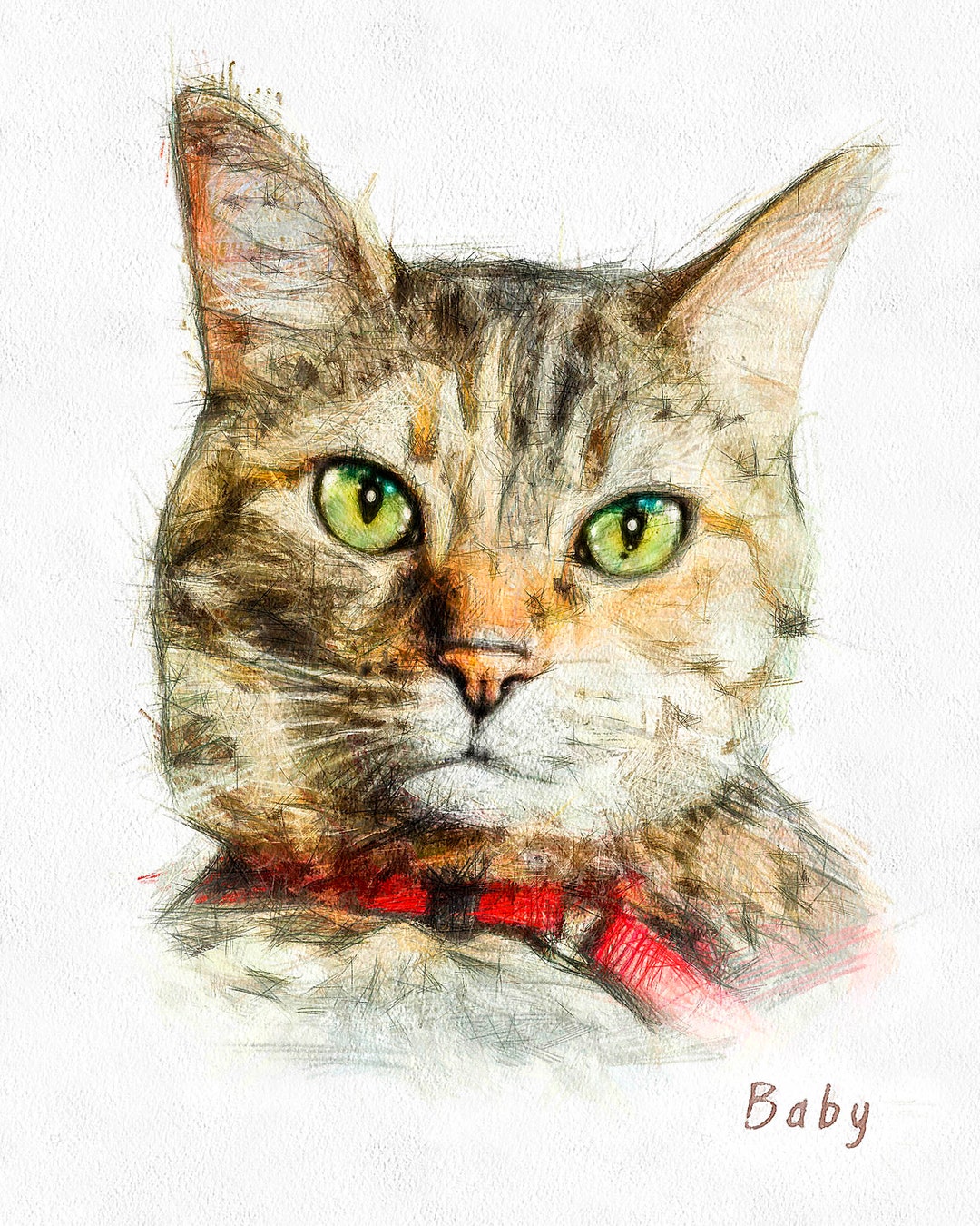 Custom Watercolor Portraits Using Pet Photo. Personalized Digital Dog ...