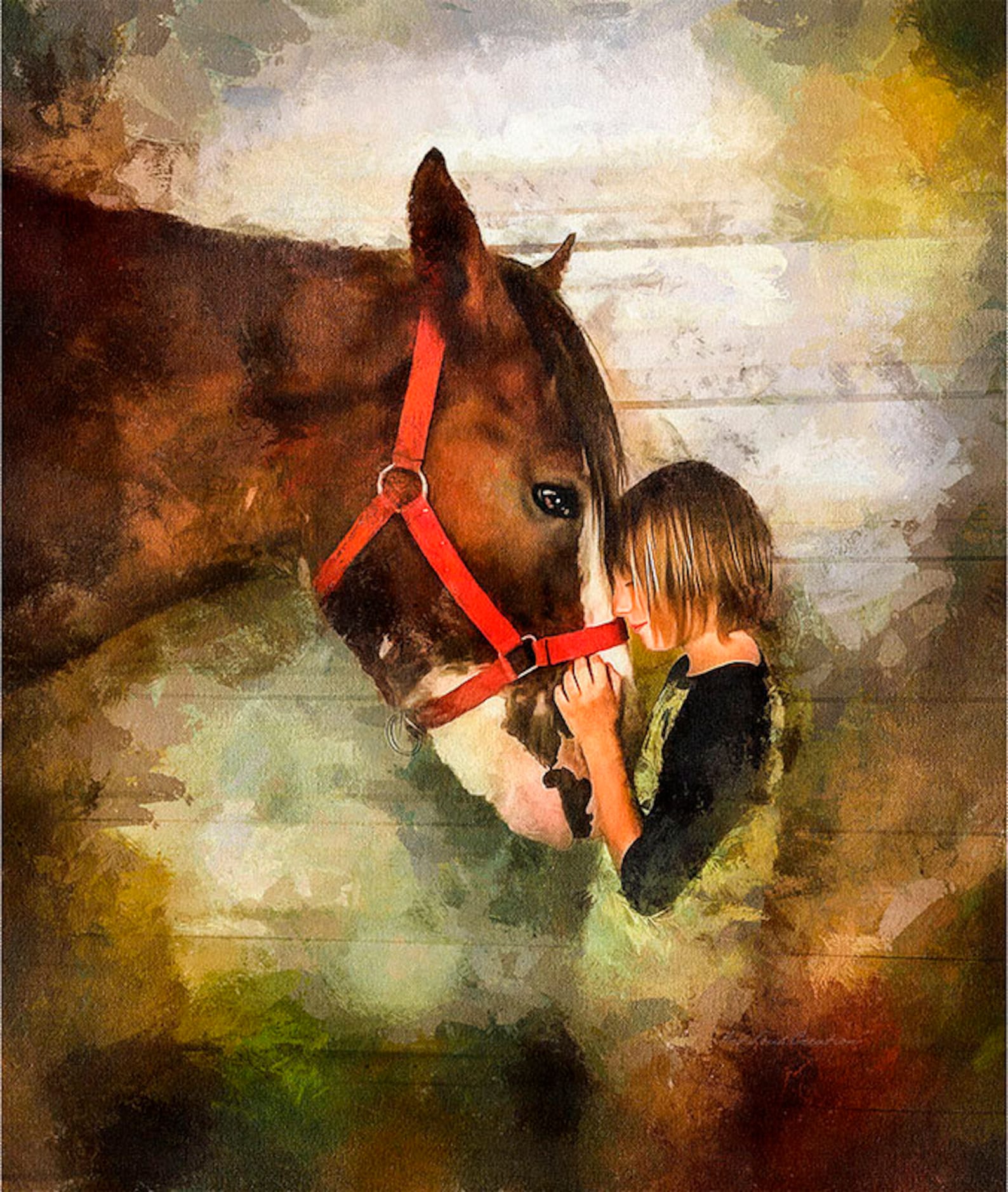 Cool Rider Portrait Custom Horse Rider Portrait. Hand Drawn Equestrian Dressage Artwork ...