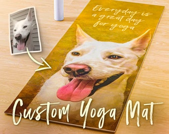 Custom Yoga Mat, Personalized Art Yoga Mat, Photo to Your Own Yoga Mat, Yoga Lover Gift, Customized Pilates/Fitness Mat, Christmas Gift Idea
