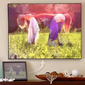 Custom Photo to Portrait. Lesbian Wedding, Marriage, Anniversary, Engagement, Holiday Painting. Art Gift for Gay Partner, Couple, Girlfriend