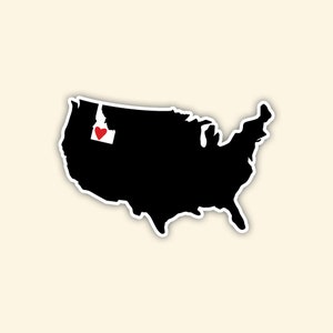 USA Idaho Sticker, Idaho Sticker, Waterproof Sticker