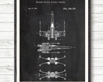 Star Wars Inspired poster, X-wing print #P106