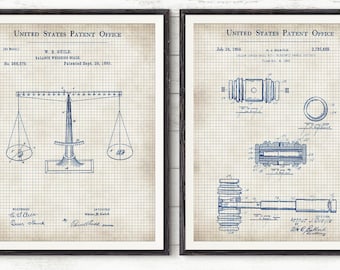 Scales of Justice Patent Print: 1885 Law Office Wall Art