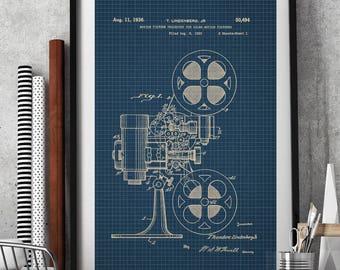 PATENT 1936 Film Projector,Movie Projector Patent,Film Art,Cinema Poster,Movie Poster,Cinema Art,Vintage Projector,Movie Art,Film Art #P128