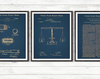 Lawyer Patent Art Prints: Scales of Justice, Gavel, Law Gift
