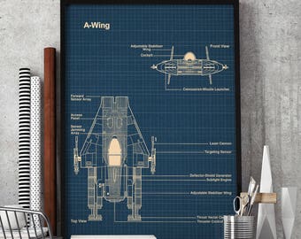 A-wing patent chalkboard,Star Wars Patent Patentprints Print A-wing Star Wars print A wing #P94