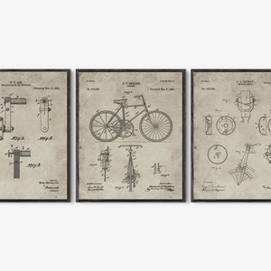 Bicycle Patent Prints, Set of 3 prints #P23