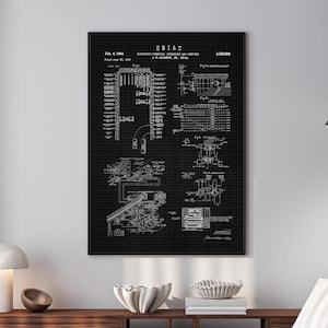 ENIAC first Computer Poster Blueprint Patent Prints