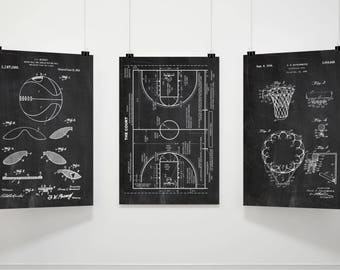 Basketball Patent, Basketball poster,Set of 3 prints, Basketball Invention Prints, Basketball Poster, Basketball, Basketball Inventions P315