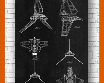 Imperial Shuttle Poster,Star wars poster, Imperial Shuttle Patent, Imperial Shuttle Print, Imperial Shuttle Art Imperial Shuttle Decor #P112