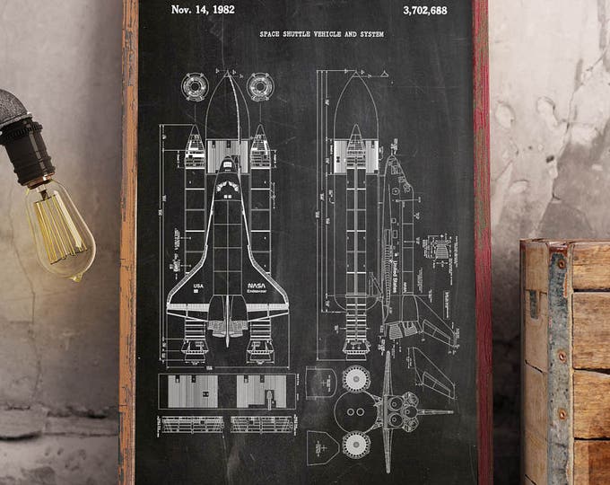 NASA PATENT 1982  Space Shuttle Print,Gift,Nasa Space Shuttle Poster,Nasa Space Shuttle,Space Shuttle Blueprint,Nasa Space Shuttle Art#P329
