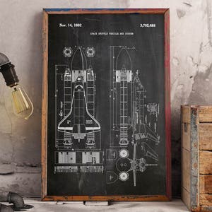 NASA PATENT 1982  Space Shuttle Print,Gift,Nasa Space Shuttle Poster,Nasa Space Shuttle,Space Shuttle Blueprint,Nasa Space Shuttle Art#P329