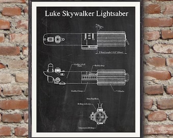 Luke Skywalker Lightsaber,Star Wars Lightsaber, Star Wars Patent,Patent Prints,Star Wars Poster,Star Wars Art,Star Wars Wall Art #P381