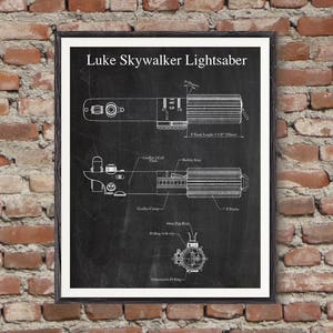 Sabre laser Luke Skywalker, sabre laser Star Wars, brevet Star Wars, impressions de brevets, affiche Star Wars, Art Star Wars, Art mural Star Wars P381 image 1