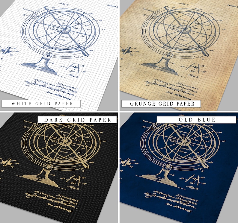 Firefighter Patent Art Prints: Fireman Gift, Set of 4 image 4