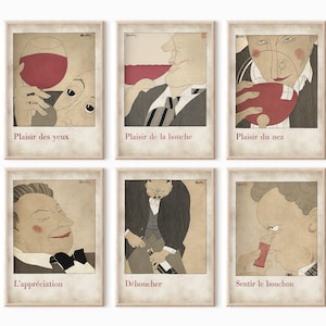 French Wine vintage posters, French Wine Art Print Set, Wine Gifts For Her, Wine Gifts For Him, Kitchen Wall Decor Vino Posters