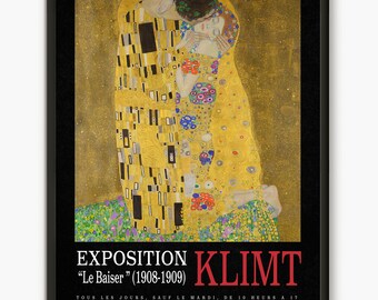 Klimt Poster 1908, Museum Poster, Klimt art, Klimt Wall art print